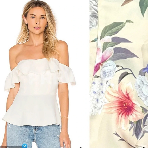 Amanda Uprichard Romola Corset Top in Orchid Floral Sz M - Picture 1 of 7